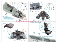 QD+48487   3D Декаль интерьера для F-4C Phantom II (Academy) (с 3D-печатными деталями) (attach3 85123)